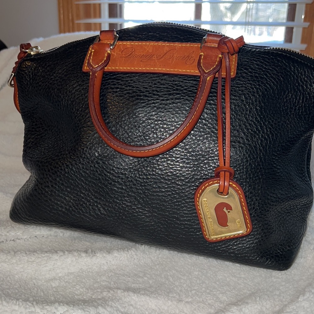 Black Dooney and Bourke larger purse with brown trim